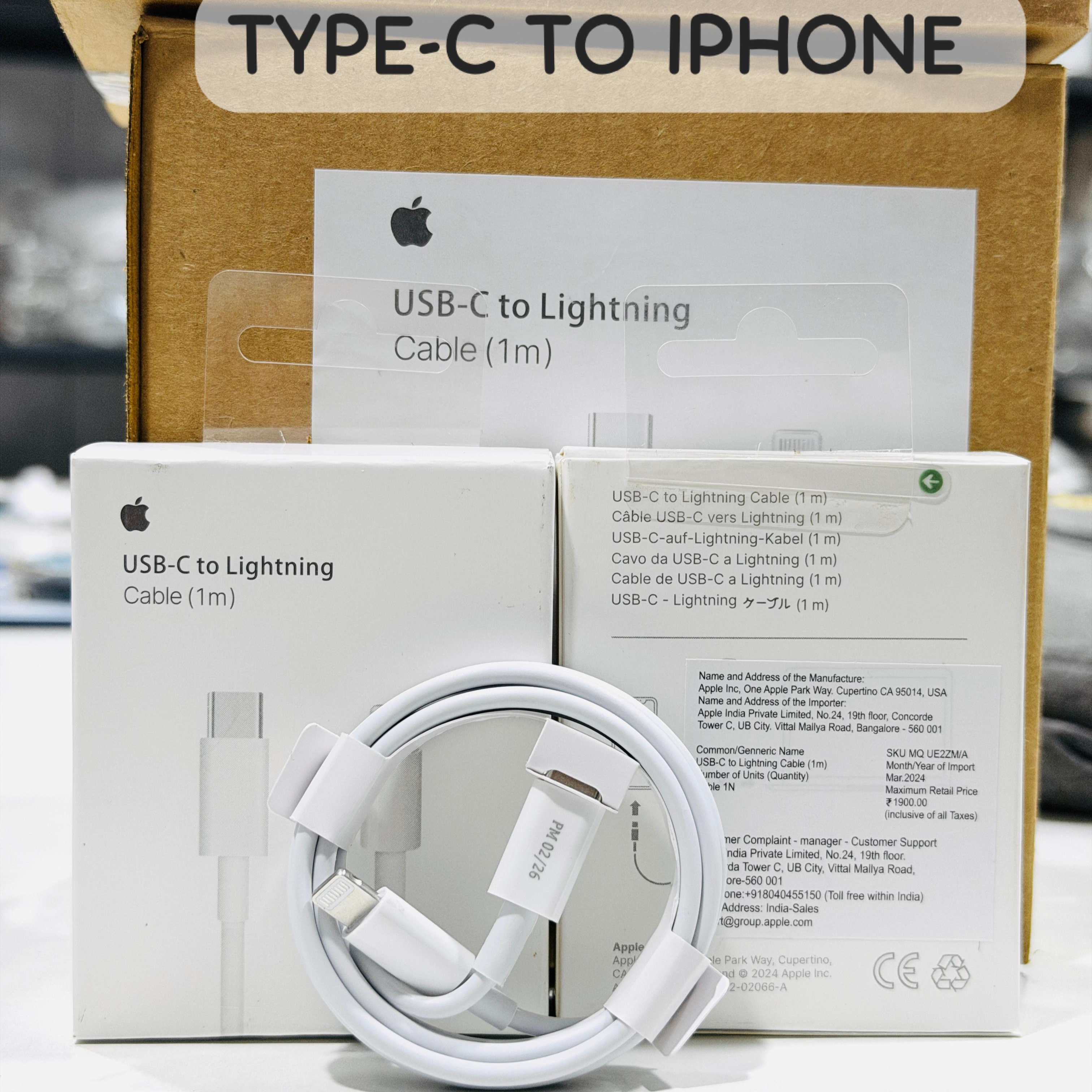 iPhone Type c  to iPhone Cable 1 Year Warranty