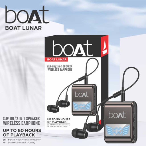boAt Lunar Clip-On 2-in-1 Speaker Wireless Bluetooth