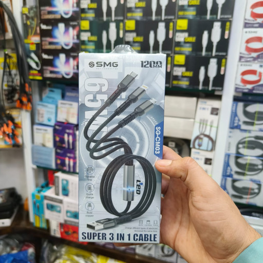 SMG CM03 65W 3in1 Charging Cable (LED)