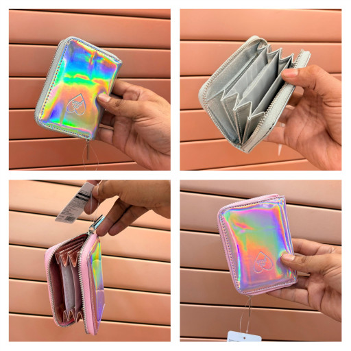 Holographic Zip Mini Wallet