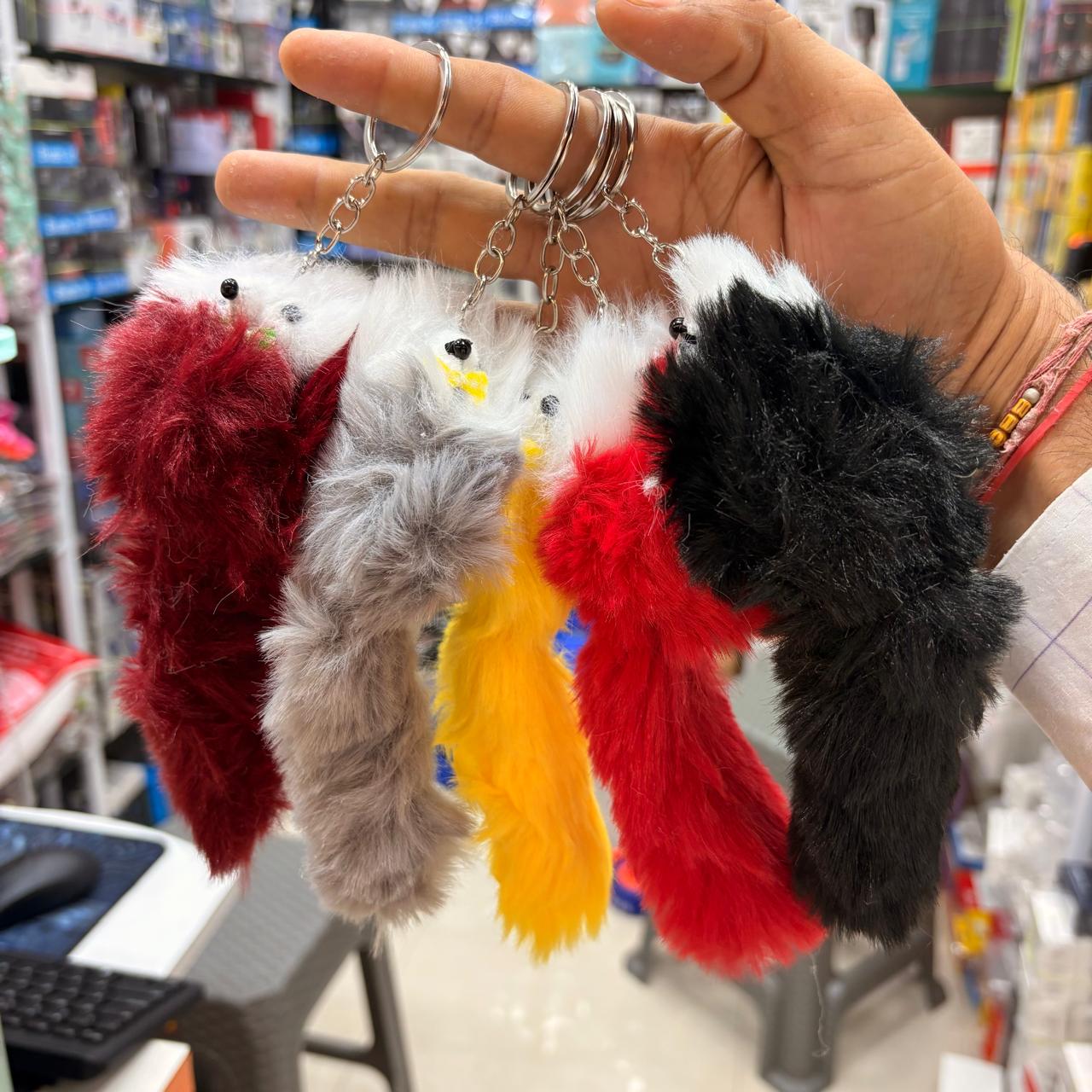 Fur Keychain / Plush Keychain Big C11
