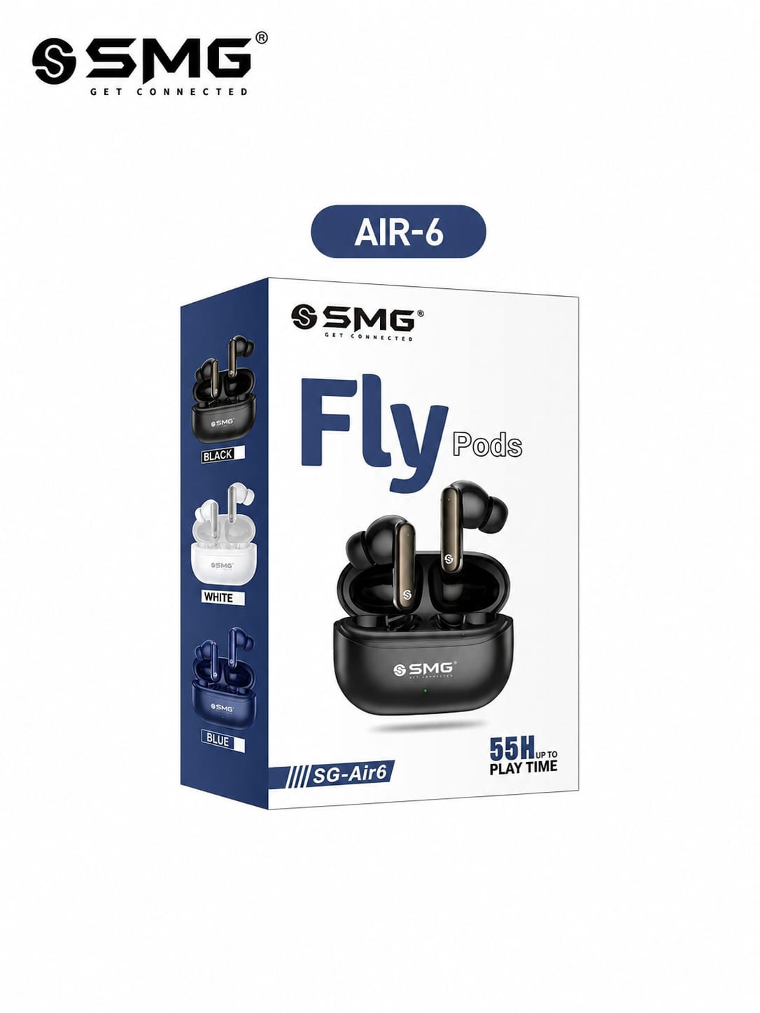 SMG AIR6 FLY PODS Wireless Bluetooth Ear buds 6M Warranty