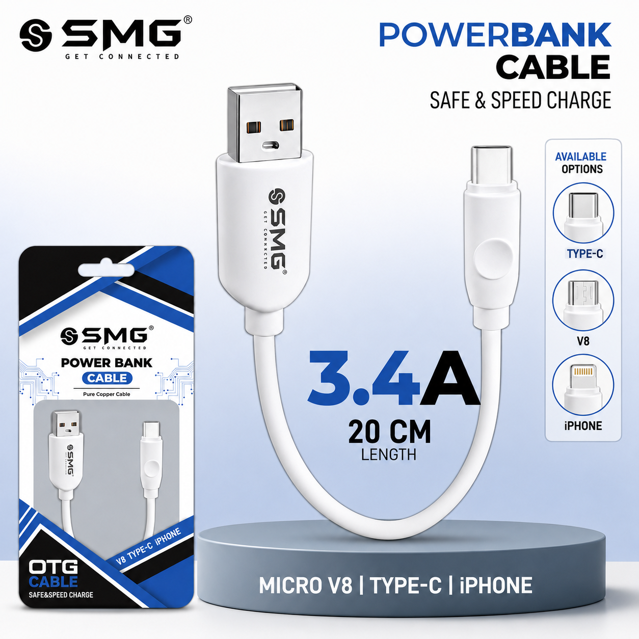 SM PC1 Type c Power Bank Cable