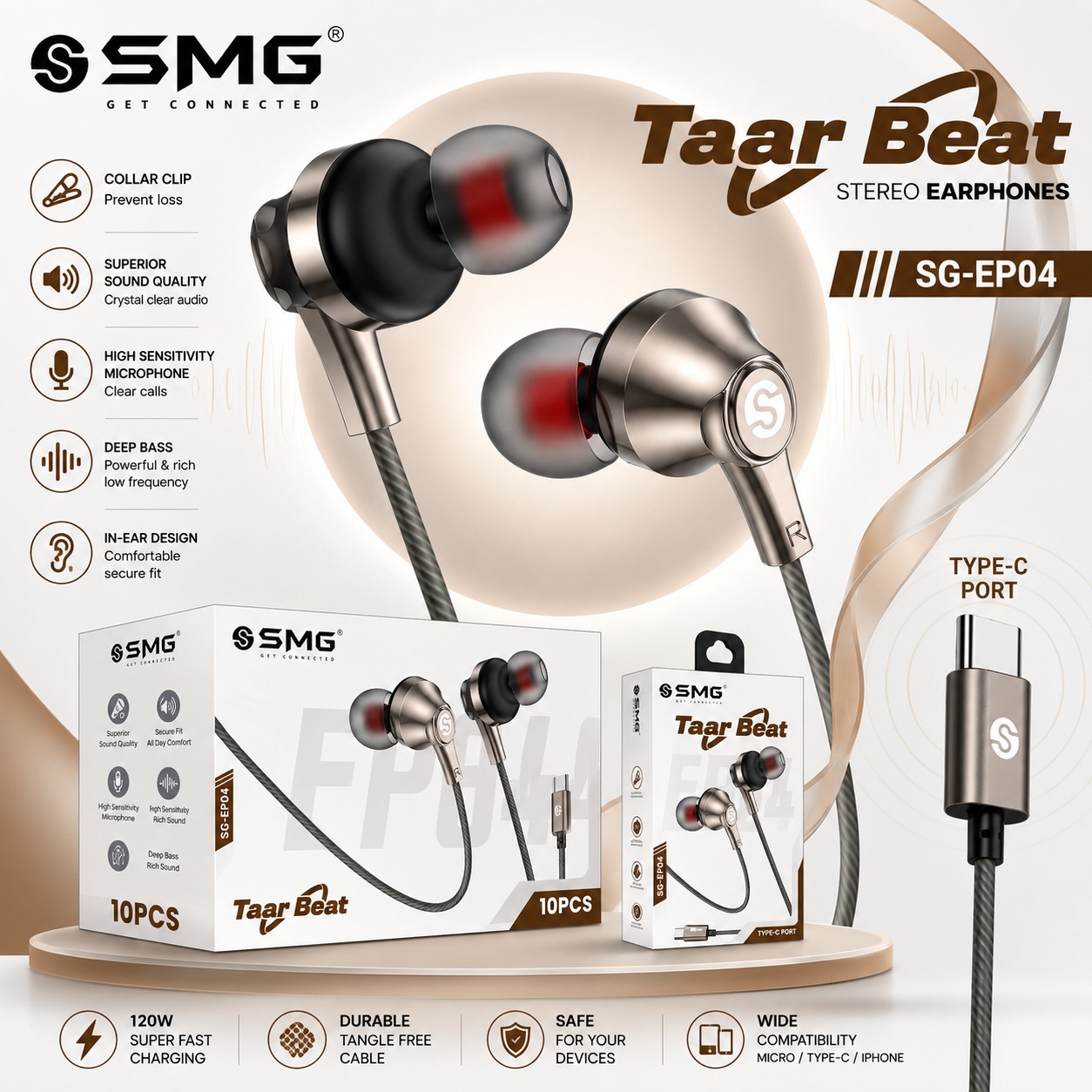 SMG EP04 Type c Megnetic Earphone