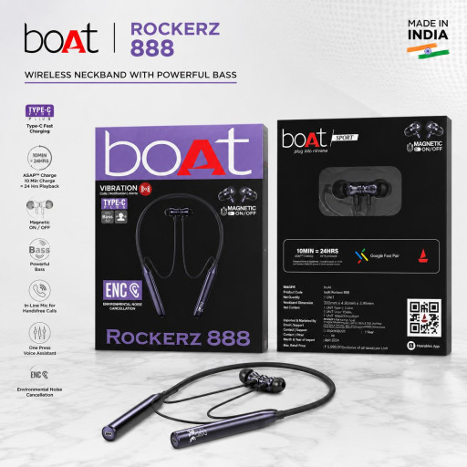BOAT Rockerz 888 450H Megnetic Neckbend