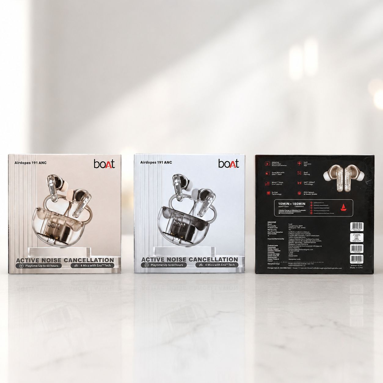 BOAT AIRPODS 191 ANC Ear Buds Hard Packing