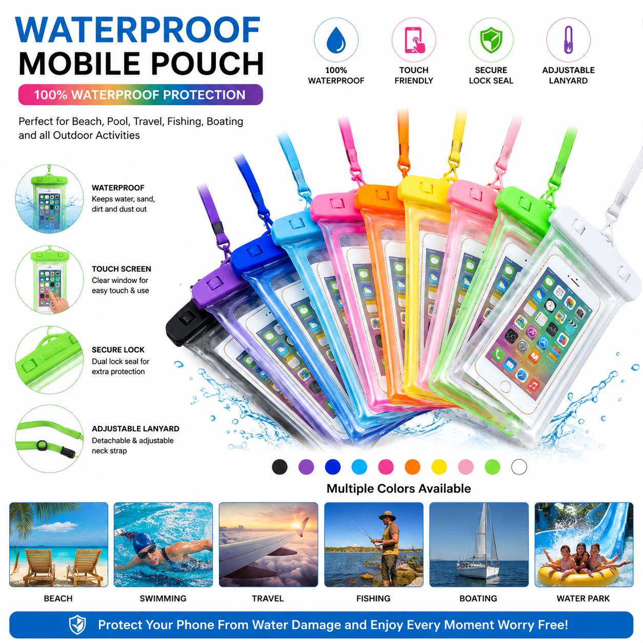 Universal Waterproof Mobile Phone Pouch