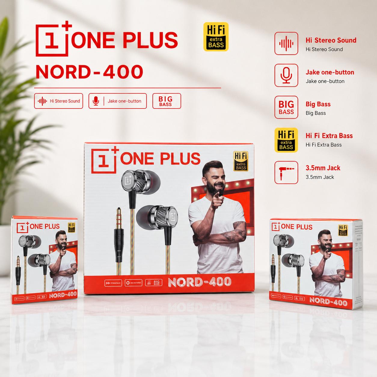 One Plus Nord 400 Champ Box Packing Earphone