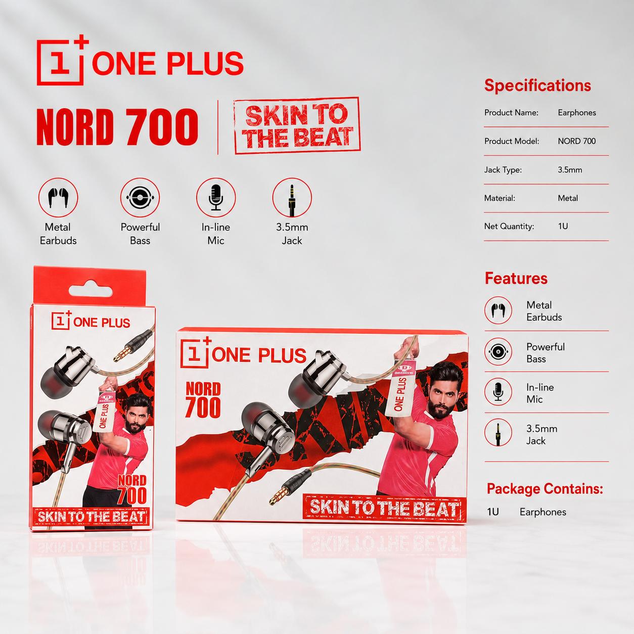 One Plus Nord700 Champ Box Packing Earphone