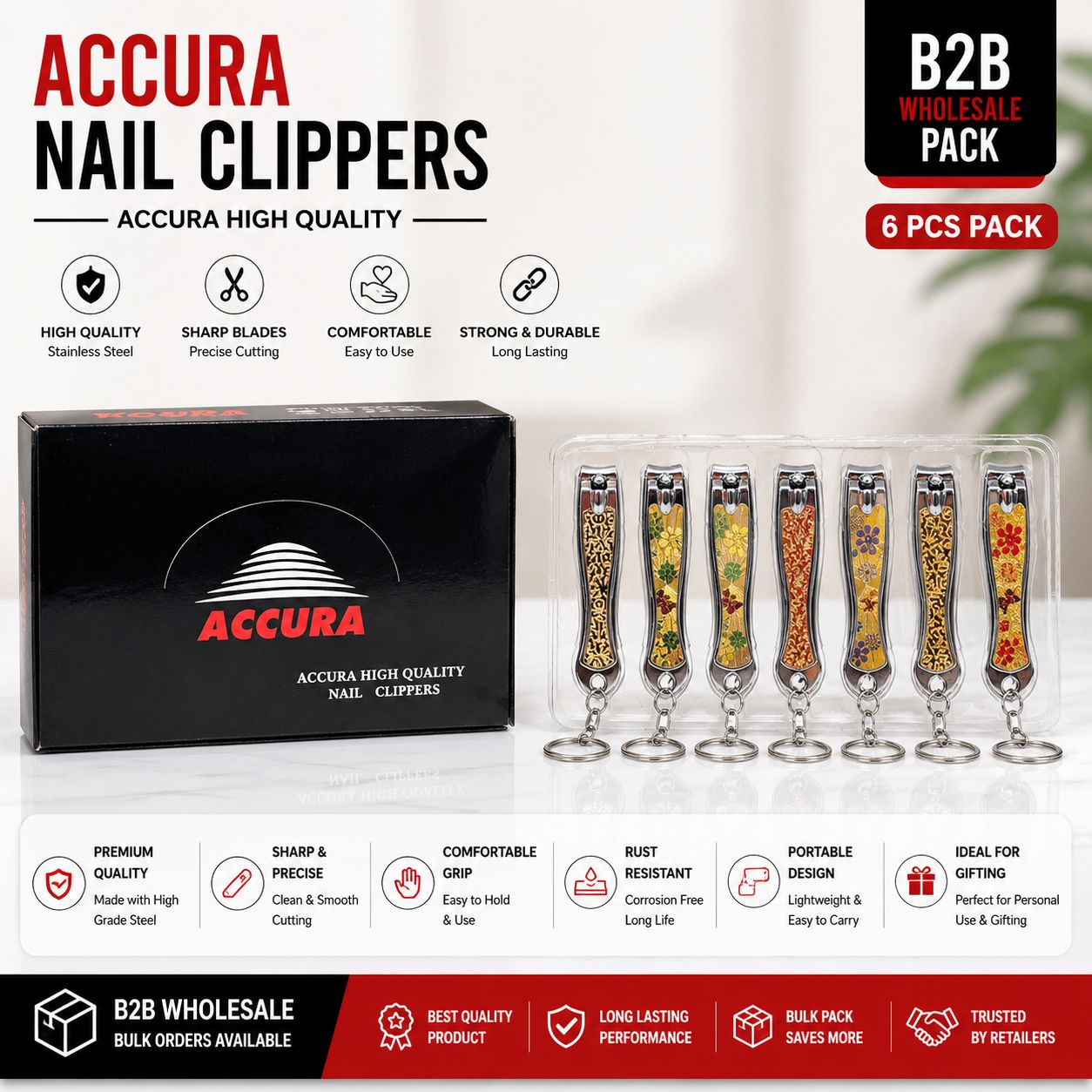 Accura High Quality Nail Clipper (Designer Series)