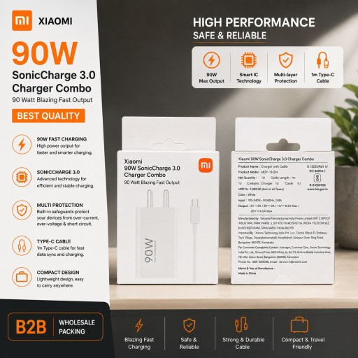 MI 90W  Type c Supar Fast Charger