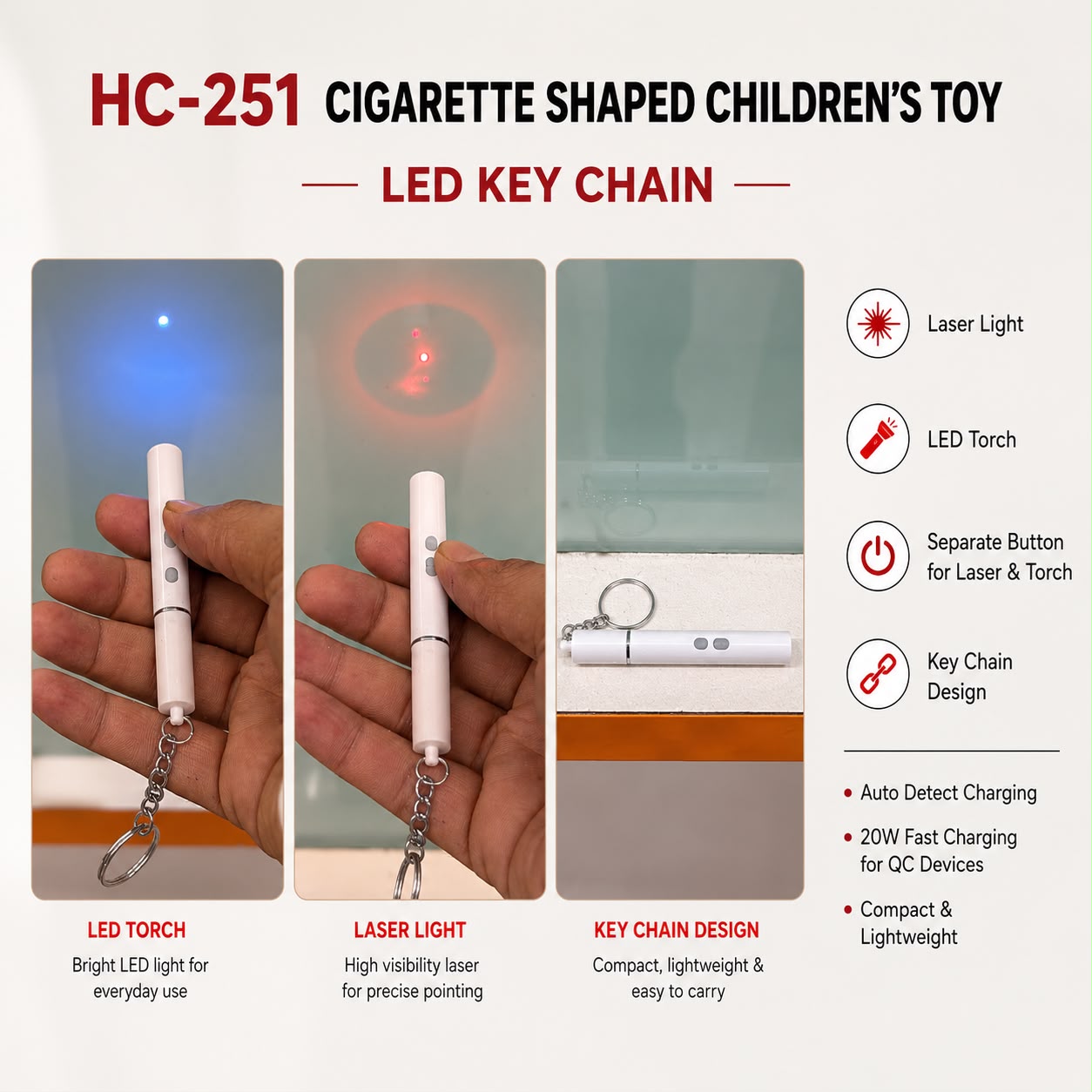 Sigret Lesar Light With keychain plus led