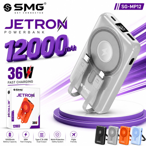 SMG MP12 12000 Mah Powar bank 6M warranty