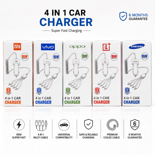 Mix Modal 4In1 Car Charger 6M Warranty