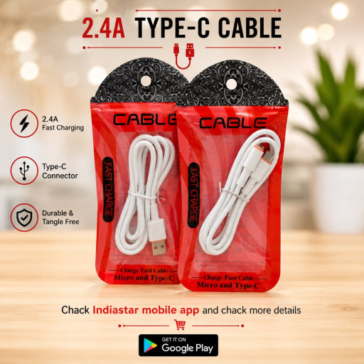 Type c 2.4A Cable with Poly Packing