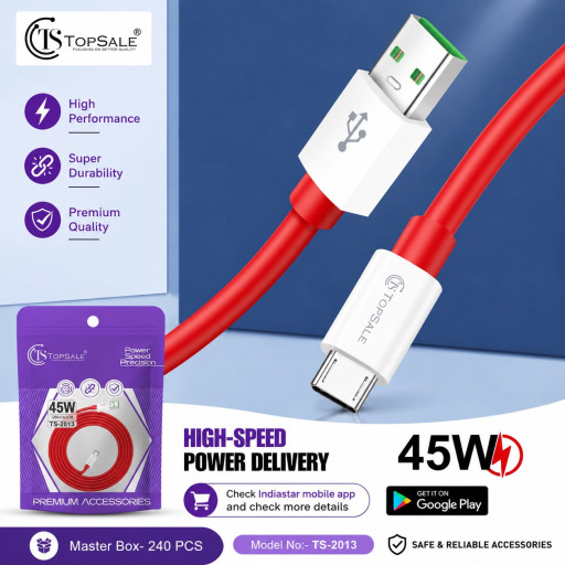 TopeSale 2013 45W  Micro V8 Red Cable