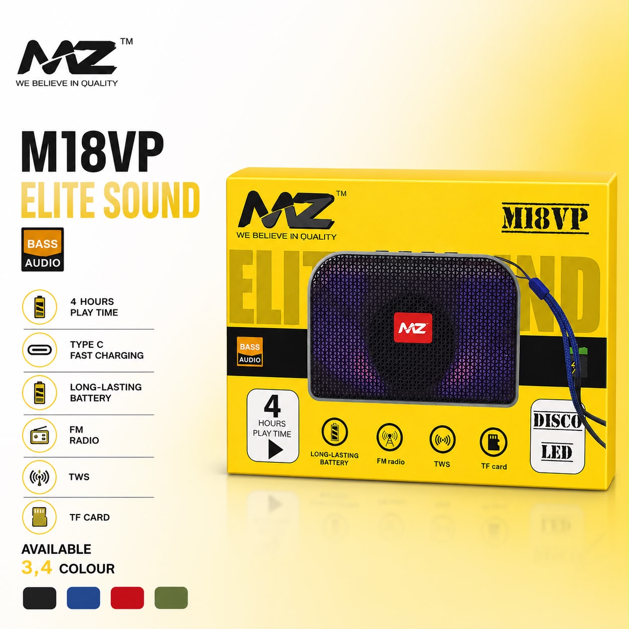 Mz M18VP Wireless Bluetooth Speaker