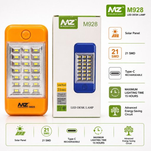 Mz M928 Led Light With Solar ,With Powar bank