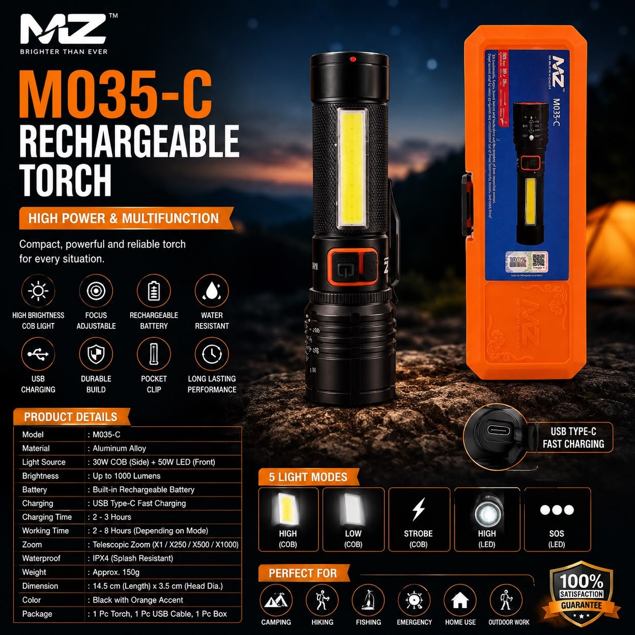 MZ M035C High Quality Torch