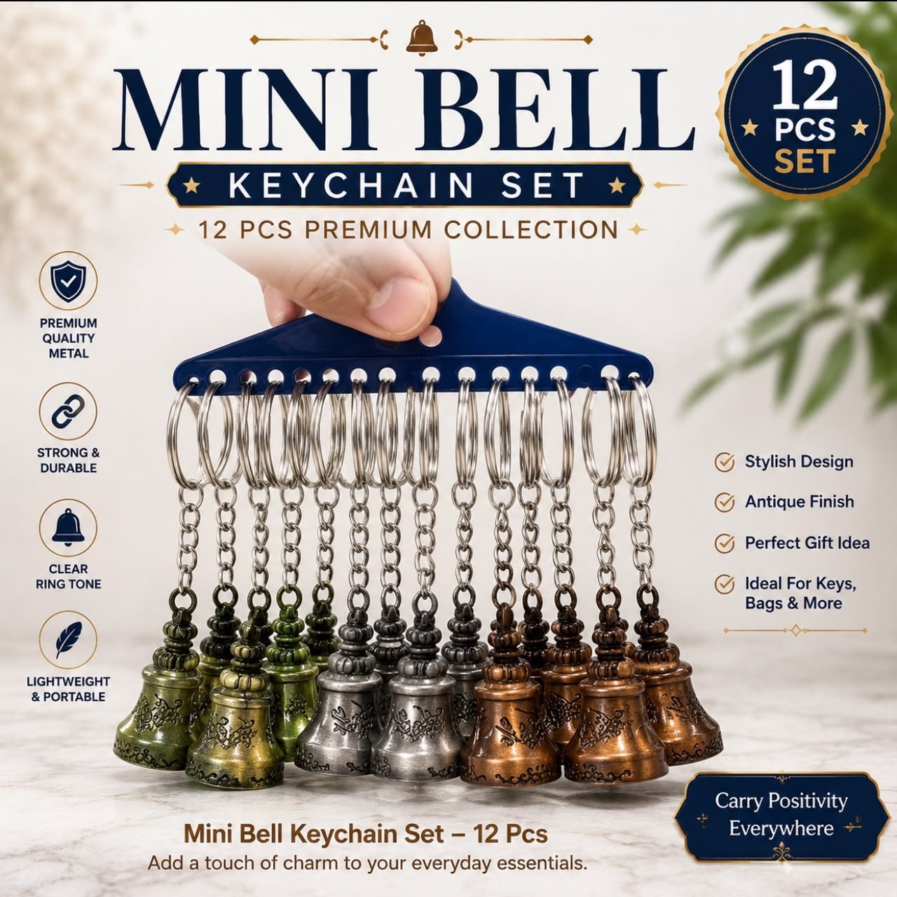 Temple Bell Keychain / Mini Prayer Bell Keychain E13