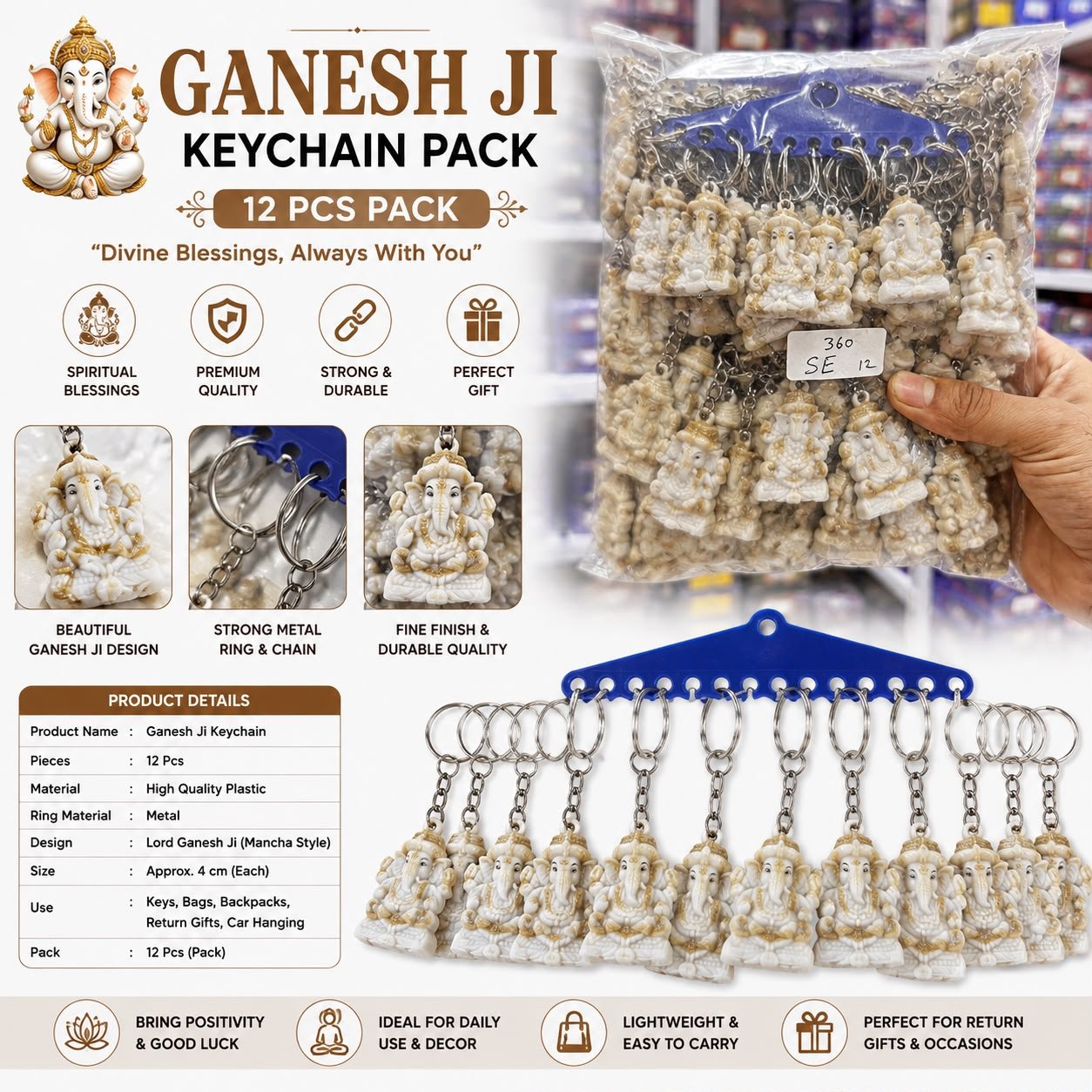 Shree Ganesh ji Keychain E22