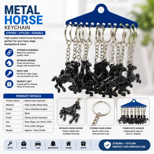 Horse 🐴 Metal keychain E27