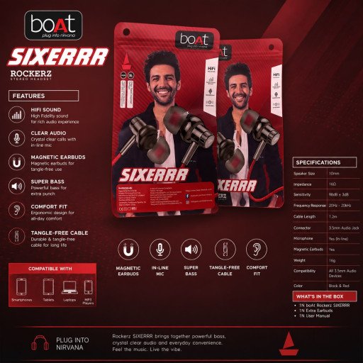 Boat Sixerrr Megnetic champ earphone