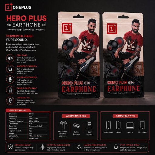 One Plus Hero Plus Megnetic Champ Earphone
