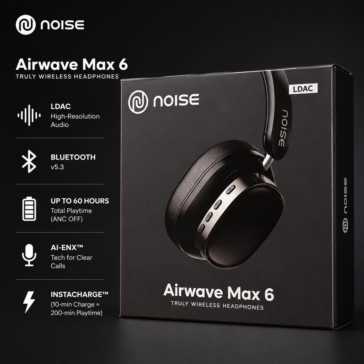 ise Airwave Max 6 Truly Wireless Headphones