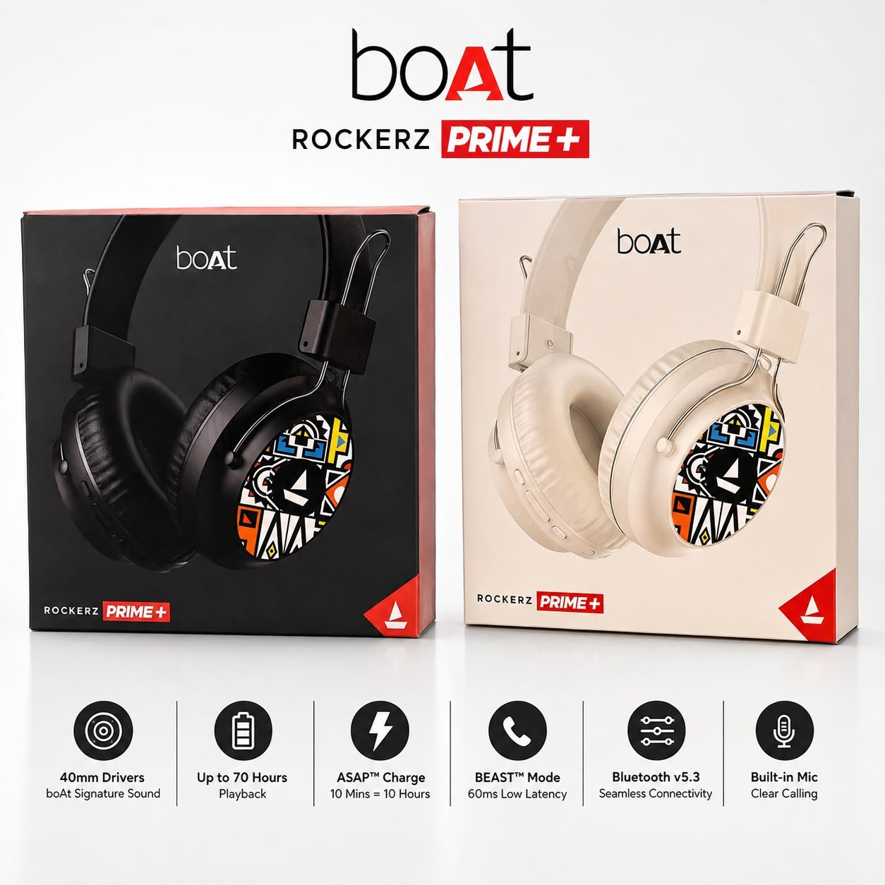 boAt Rockerz Prime+ Wireless Headphones
