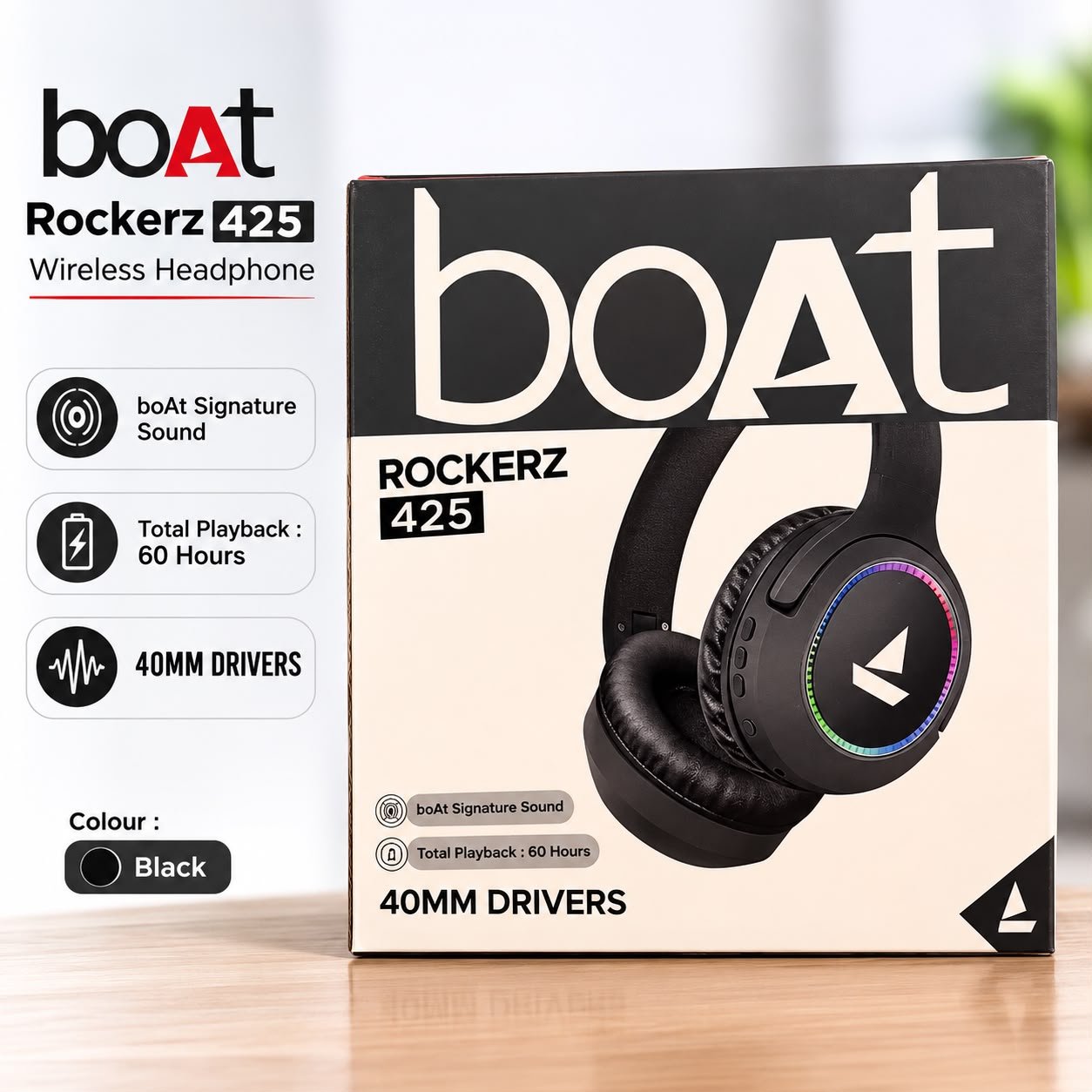 boAt Rockerz 425 Wireless Headphones