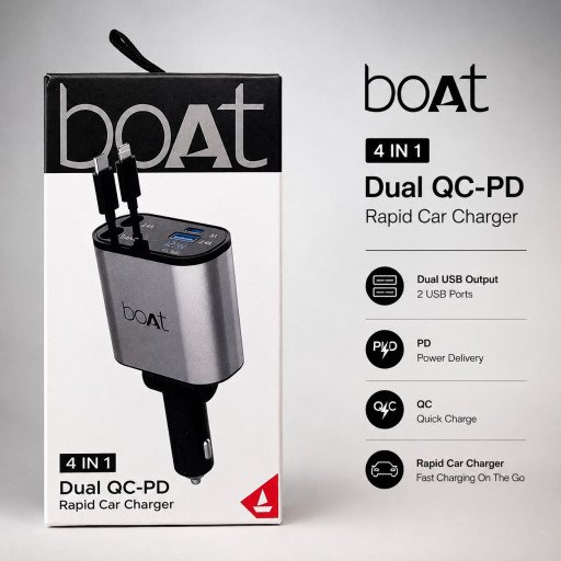 Boat PD QC 4In1 Car Charger Primium Quality