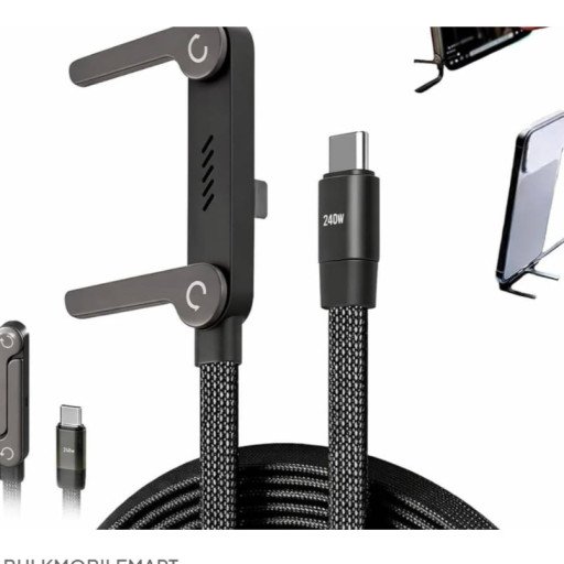 2In1 Foldable Phone Stand With 240W Usb-C Cable