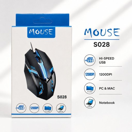 S028 High-Speed USB Optical Mouse