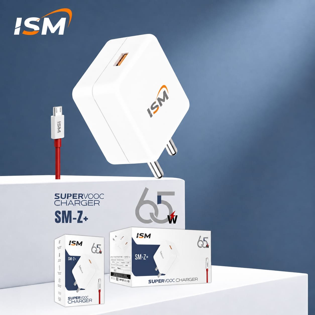 ISM Z Plus 65W Android V8 Mobile Charger 1Y Warranty