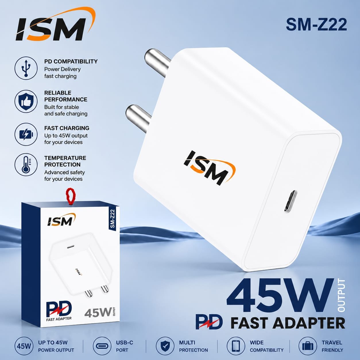 ISM - IZ22 45W Powar Adafter 1 Year Warranty