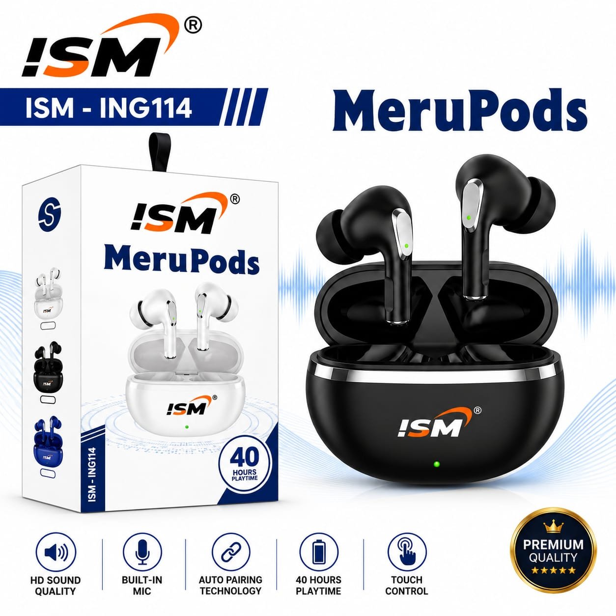 ISM ING114 Merupods Wireless Earbuds