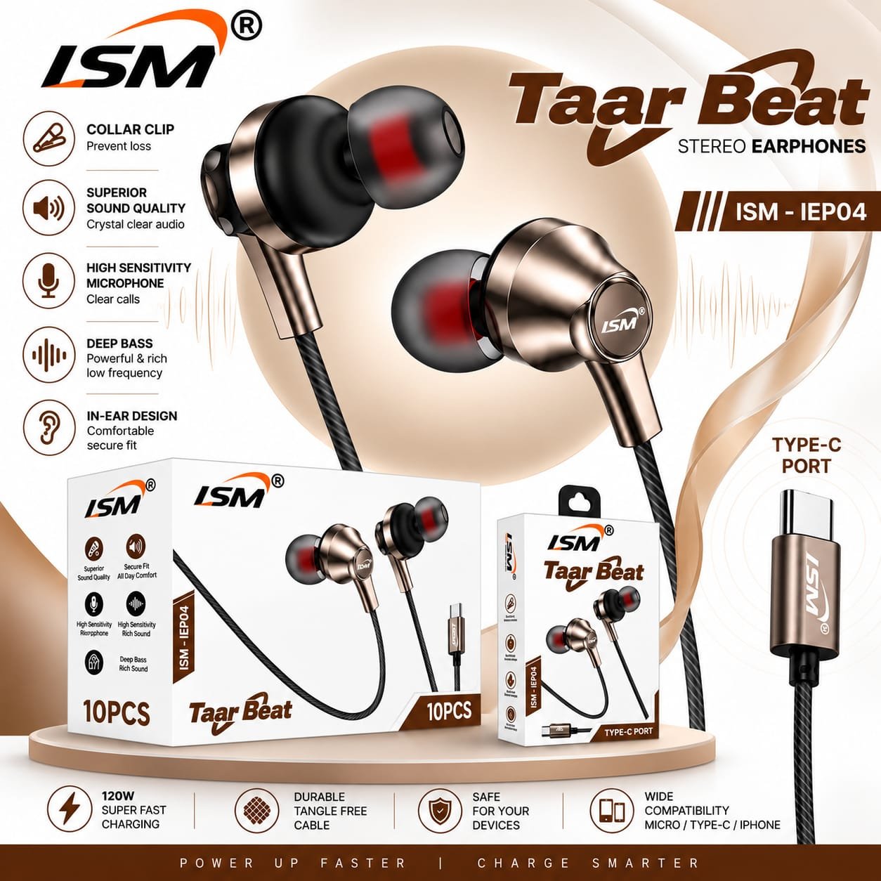 ISM IEP04 Type c Megnetic Earphone