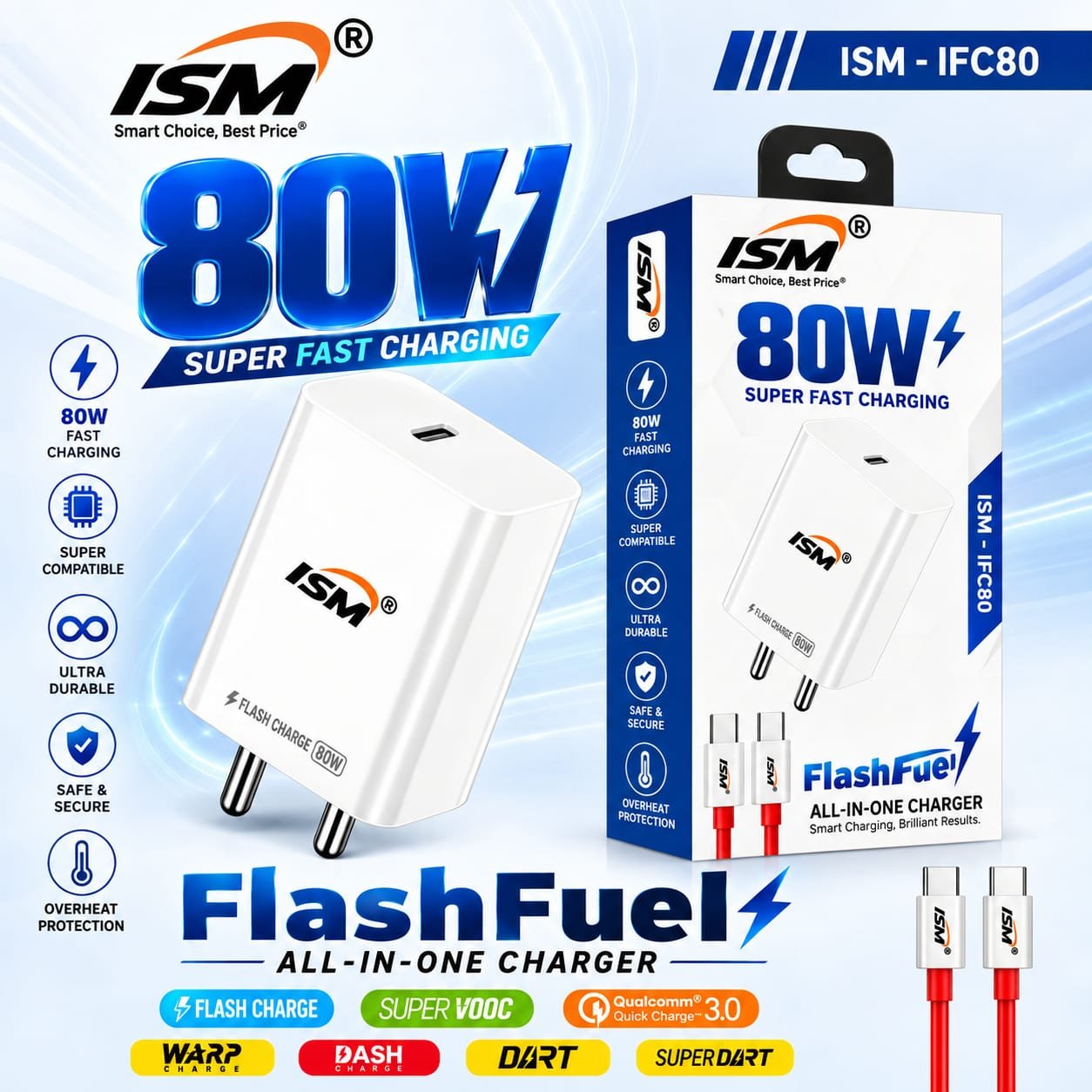ISM FC80 80W Flash Fuel Mobile Charger