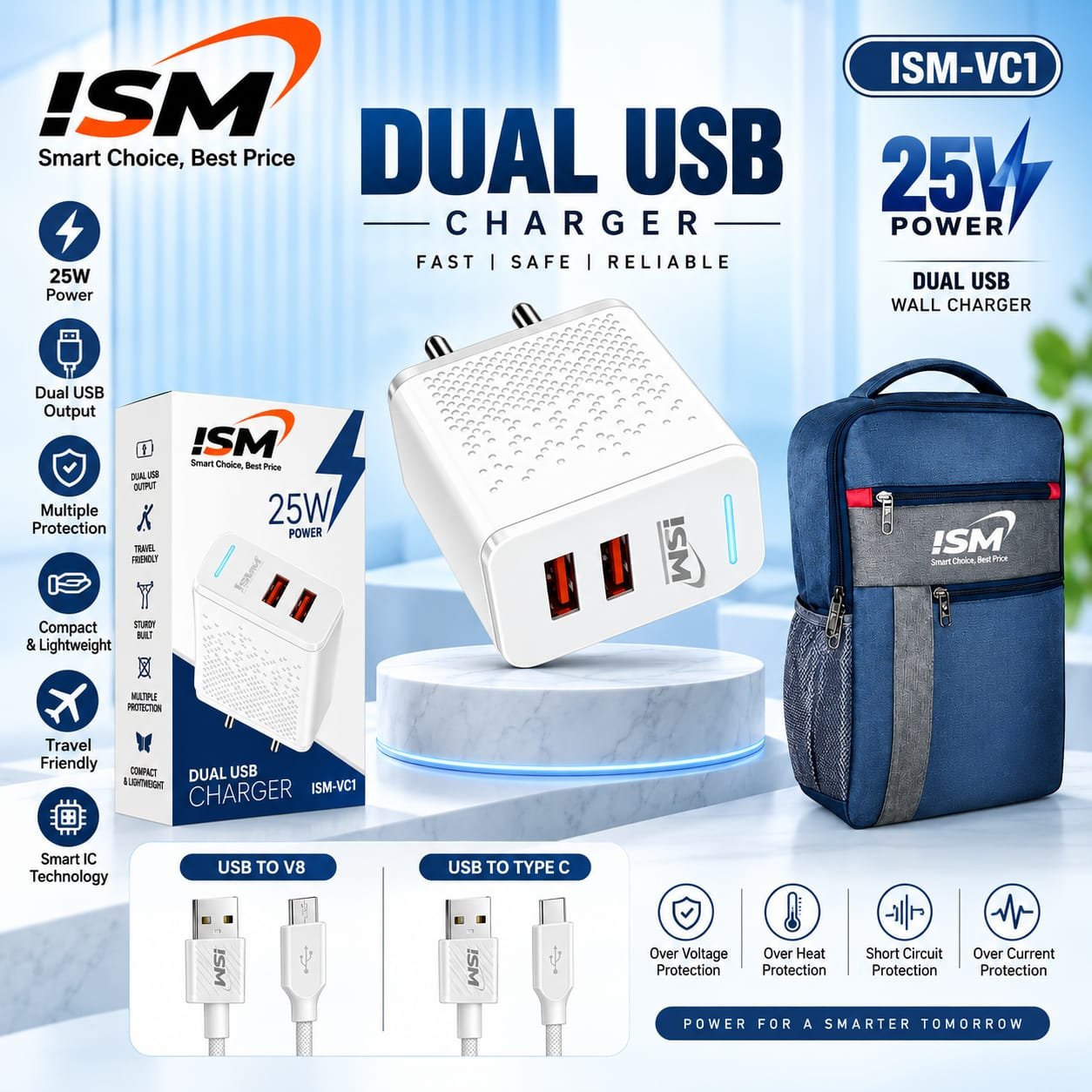 ISM VC1 Sm Gold Type c Charger 1Y Warranty