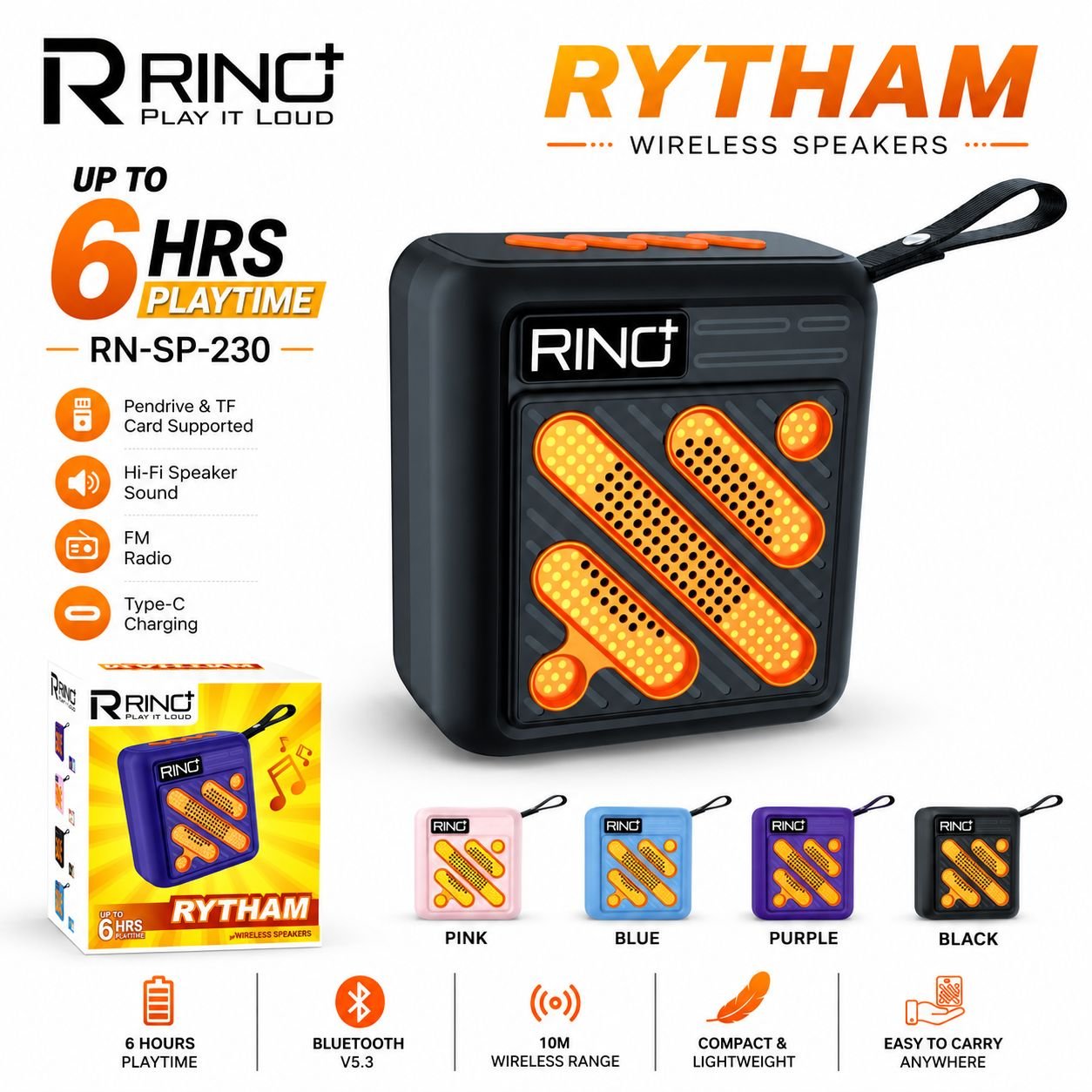 Rino Rytham Wireless Bluetooth Speaker