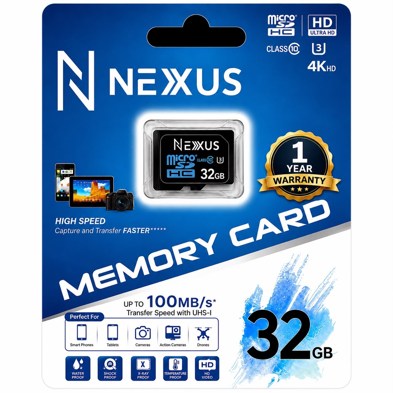 Nexus 32Gb Memory Card 1 Year Garranty