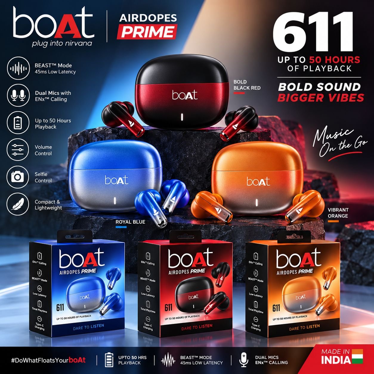 BoAt Airdops 611 Wireless Bluetooth Ear buds