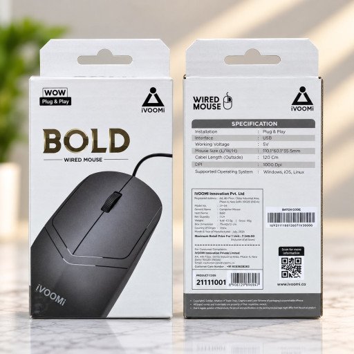 iVOOMi BOLD Wired Mouse