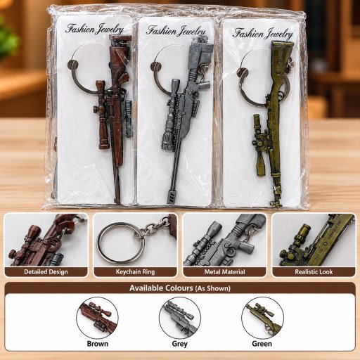 Metal Rifle Keychain – Realistic Design F5