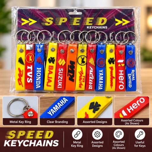 Speed Bike Keychain – Colourful Assorted Designs F7