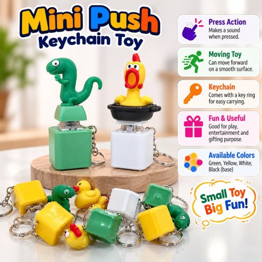 Mini Push Voice Sound Keychain Toy F15