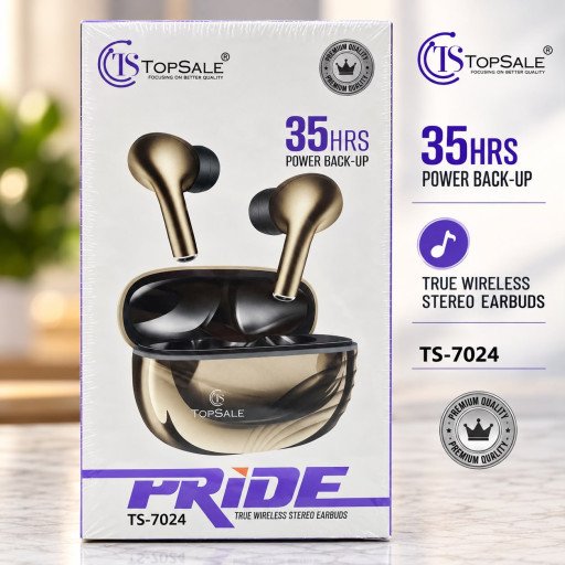 TOPSALE PRIDE TS-7024 True Wireless Stereo Earbuds 6M Warranty arranty