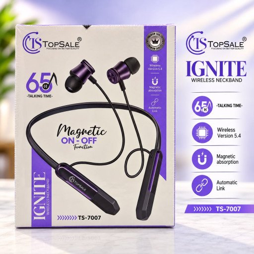 TOPSALE IGNITE TS-7007 Wireless Neckband 6M Warranty