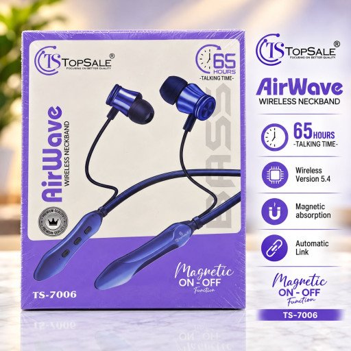 TOPSALE AirWave TS-7006 Wireless Neckband 6M Warranty